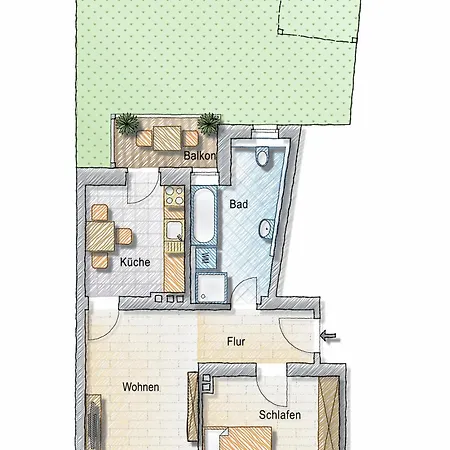 Bohnapartments - Altstadtoase - Balkon Und Garten - Wlan * Érfurt